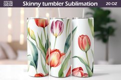 Tulip Tumbler Sublimation | Spring Flowers Tumbler Product Image 1