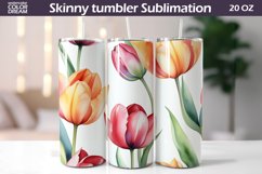 Tulip Tumbler Sublimation | Spring Flowers Tumbler Product Image 1