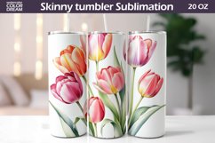 Tulip Tumbler Sublimation | Spring Flowers Tumbler Product Image 1