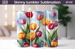 Tulip Tumbler Sublimation | Spring Flowers Tumbler Product Image 1