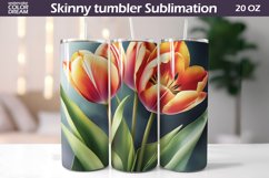 Tulip Tumbler Sublimation | Spring Flowers Tumbler Product Image 1