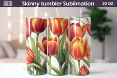 Tulip Tumbler Sublimation | Spring Flowers Tumbler Product Image 1