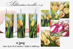 Tulip tumbler sublimation designs, Tulip sublimation Product Image 1