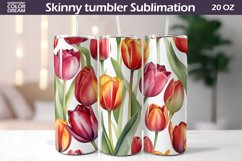 Tulip Tumbler Sublimation | Spring Flowers Tumbler Product Image 1
