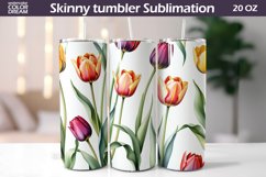 Tulip Tumbler Sublimation | Spring Flowers Tumbler Product Image 1