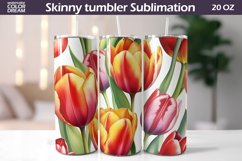 Tulip Tumbler Sublimation | Spring Flowers Tumbler Product Image 1