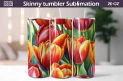 Tulip Tumbler Sublimation | Spring Flowers Tumbler Product Image 1