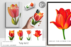 Digital Paper Spring Tulip Product Image 1