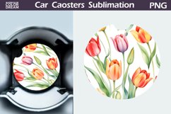 Tulip Car Coaster | Flowers Coaster | Car Coaster Product Image 1