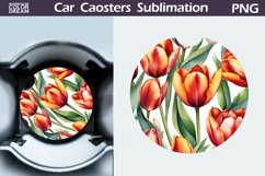 Tulip Car Coaster | Flowers Coaster | Car Coaster Product Image 1