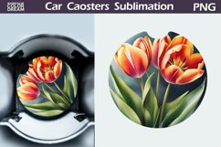 Tulip Car Coaster | Flowers Coaster | Car Coaster Product Image 1