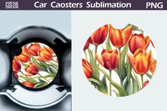 Tulip Car Coaster | Flowers Coaster | Car Coaster Product Image 1