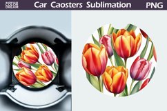 Tulip Car Coaster | Flowers Coaster | Car Coaster Product Image 1