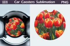 Tulip Car Coaster | Flowers Coaster | Car Coaster Product Image 1