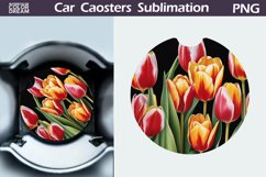 Tulip Car Coaster | Flowers Coaster | Car Coaster Product Image 1