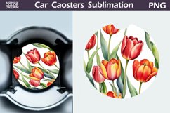 Tulip Car Coaster | Flowers Coaster | Car Coaster Product Image 1