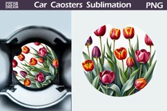 Tulip Car Coaster | Flowers Coaster | Car Coaster Product Image 1