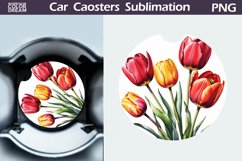 Tulip Car Coaster | Flowers Coaster | Car Coaster Product Image 1