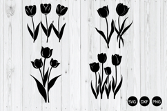 Tulips Flower SVG, Spring Flower SVG, Tulip Logo SVG Product Image 1