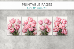tulip junk journal, flower illustrations Product Image 2