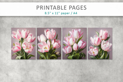 tulips junk journal kit, spring flowers Product Image 2