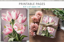 tulips junk journal kit, spring flowers Product Image 3