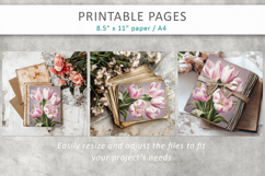 tulips junk journal kit, spring flowers Product Image 7