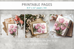 tulip junk journal, flower illustrations Product Image 6