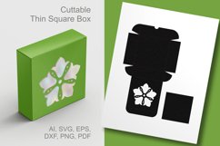 Tulips Pentagon Window Thin Square Gift Box SVG Template