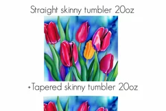 Beautiful Tulips Tumbler Digital Sublimation Design Product Image 4