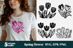Tulip SVG | Spring flower SVG | Floral SVG | Tulip PNG Product Image 1