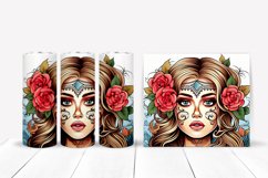 Woman 20 oz Skinny Tumbler Sublimation Product Image 1