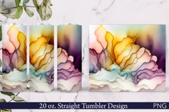 Alcohol Ink Tumbler Wrap | 20 oz Tumbler PNG | Soft Colors Product Image 1