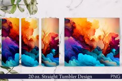 Alcohol Ink Tumbler | 20 oz Wrap | Colorful Sublimation Product Image 1