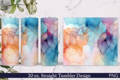 Alcohol Ink Tumbler Wrap | 20 oz Tumbler | Colorful Wrap Product Image 1