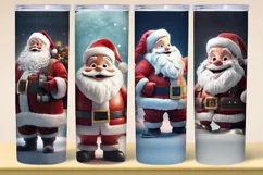 Christmas Santa Claus 3 Tumbler Wrap PNG Files Product Image 1