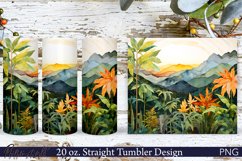 Floral Tumbler Wrap | Spring Meadow | Colorful Landscape Product Image 1