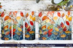 Floral Tumbler Wrap | Watercolor Leaves Product Image 1