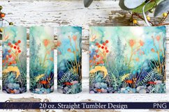 Floral Tumbler Wrap | Watercolor undersea world Product Image 1