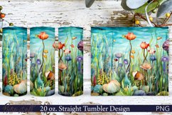 Floral Tumbler Wrap | 20 oz. | Watercolor Underwater Life Product Image 1