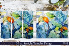Floral Tumbler Wrap | Colorful Leaves Design Product Image 1