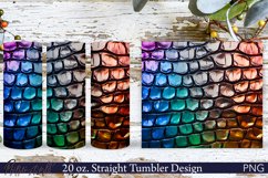 Leather Tumbler Wrap | Colorful Crocodile Print Product Image 1