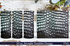 Leather Tumbler Wrap | 20 oz. | Crocodile Print | Black Product Image 1