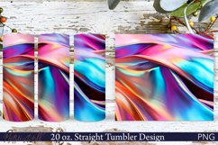 Colorful Waves Tumbler Wrap | 20 oz | Bright Colors PNG Product Image 1