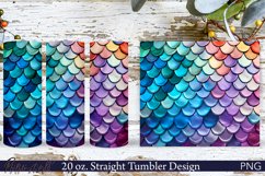 Scales Tumbler Wrap | Sparkling Scales | Colorful PNG Product Image 1