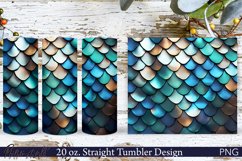 Scales Tumbler Wrap | Sparkling Scales | Blue Product Image 1