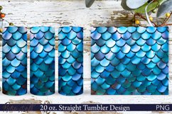Scales Tumbler Wrap | Sparkling Scales | Blue PNG Product Image 1