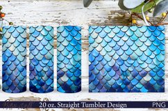 Scales Tumbler Wrap | Sparkling Scales | Blue Design Product Image 1
