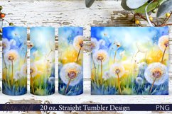 Floral Tumbler Wrap | Spring Dandelions Meadow Product Image 1