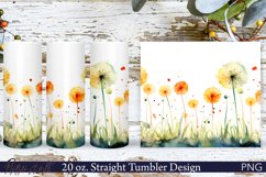 Floral Tumbler Wrap | Dandelions Meadow Design Product Image 1